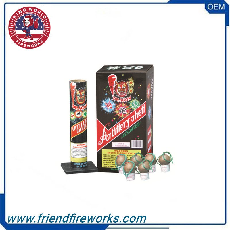 Item No: OY-W515B Crackling Artillery Shell 6 Shots From Liuyang Factory