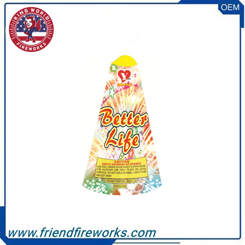 Item No: OM-F010 11 Inch Conic Fountain Fireworks From Liuyang Factory