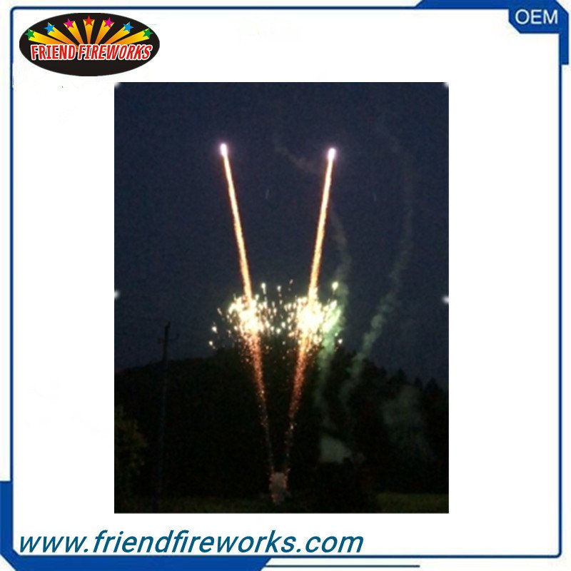 Item No:OYSDC1203 1.2 Inch Single Tube Green Glitter Mine Blue Head Gold Coconut Tail(Image is 1 Shot+1 Shot Symmetrical Sonnection)