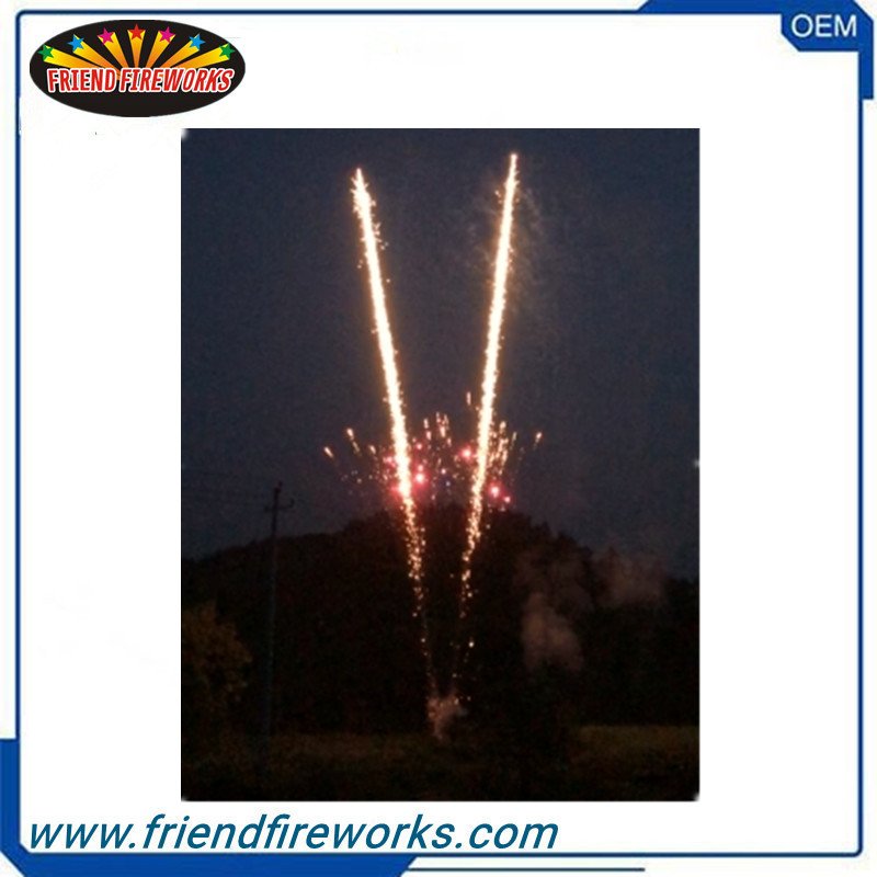 Item No:OYSDC1206 1.2 Inch Single Tube Red Glitter Mine to Time Rain Tail(Image is 1 Shot+1 Shot Symmetrical Sonnection)