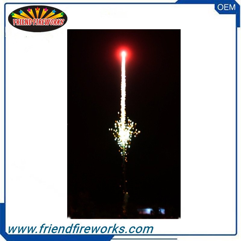 Item No:OYSDC17503  1.75 inch Single Tube Red Tiger tail With Green Glitter Mine